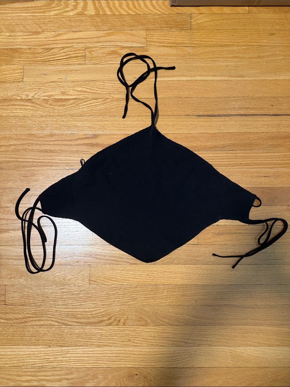 H&M Women’s Black Halter Tie Crop Top